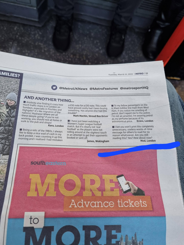 People with alt views kept saying I bet you wont print this all the time so I decided to do it myself METRO newspaper UK
