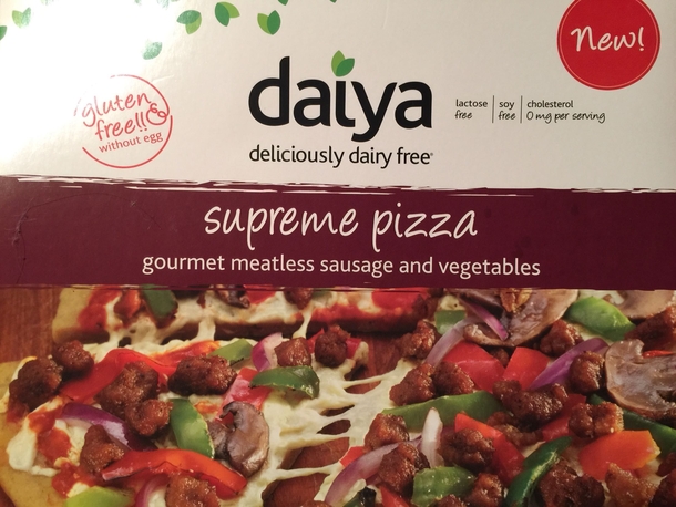 Pic #1 - Daiya supreme pizza - gourmet meatless sausage and vegetables