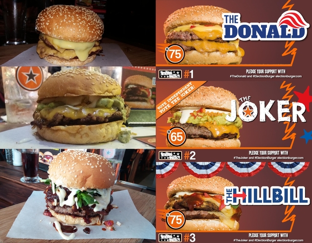 Pic #1 - Election Burgers at RocoMamas Expectation vs Reality