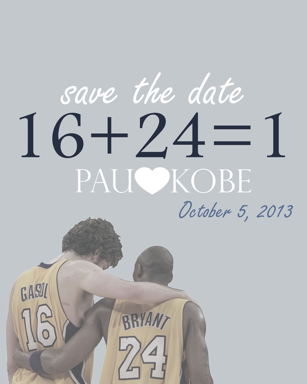 Pic #1 - I noticed that a lot of photos of Kobe Bryant and Pau Gasol look like engagement photos so I made these