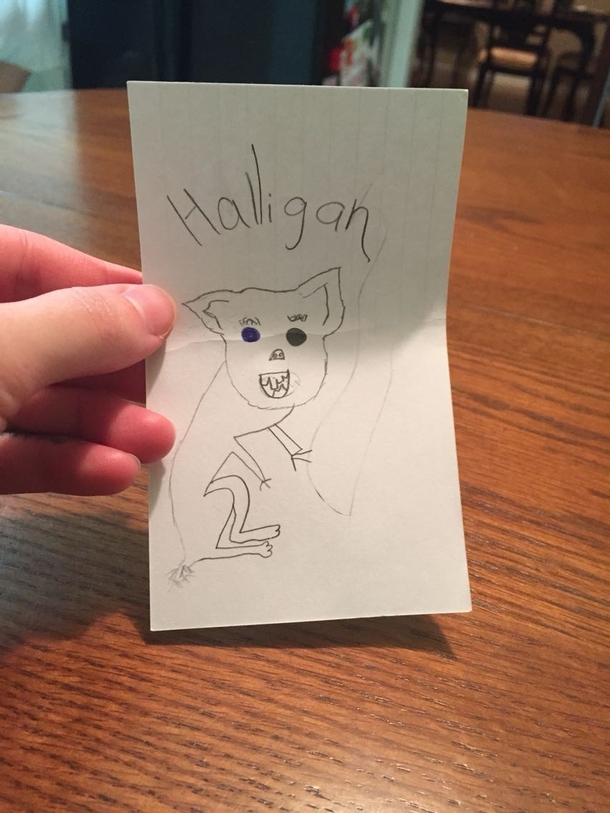 Pic #1 - My little sister drew a picture of my dog