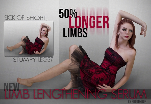 Pic #1 - My series of parody ads for Photoshop as beauty products 