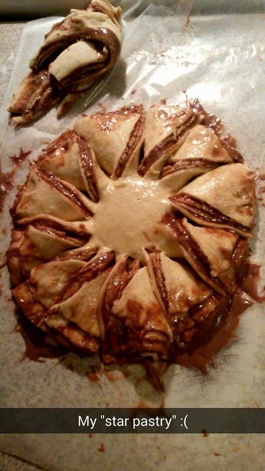 Pic #1 - My sister tried teaching me how to make a star-pastry