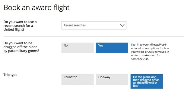 Pic #1 - Some new options on the United website
