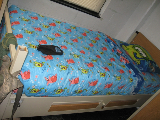 Pic #1 - This is what happens when you let soldiers choose their own bed sheets
