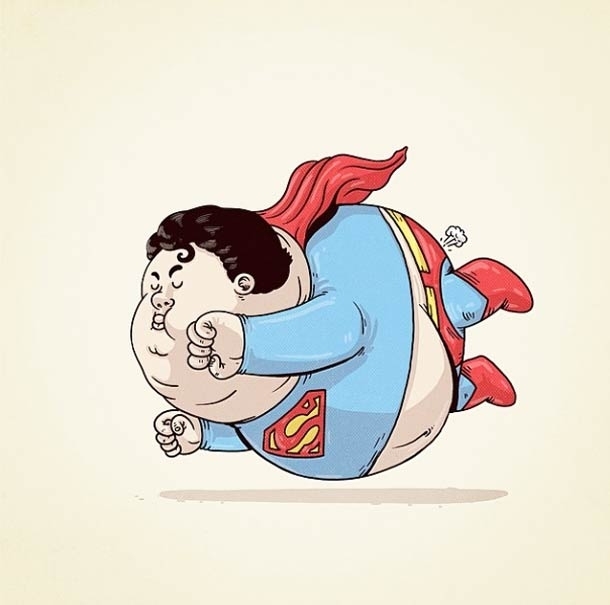 Pic #1 - What if Superheroes Were Fat