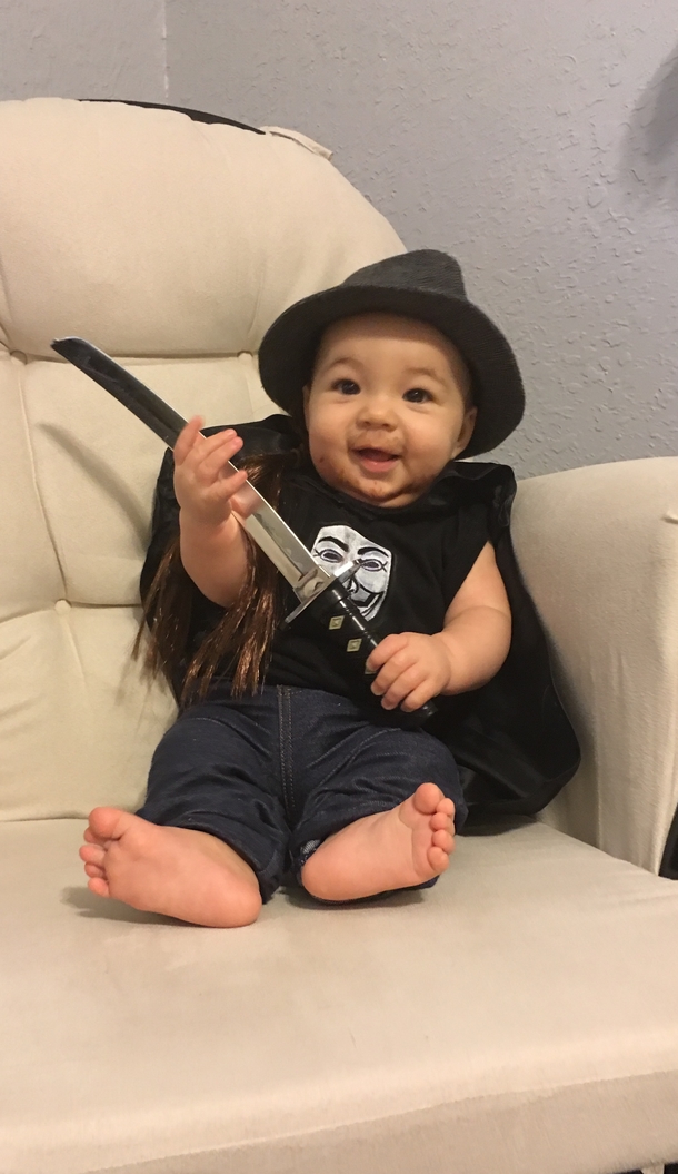 Pic #2 - Decided to make a neck beard Halloween costume for my baby girl after finding a child sized fedora xpost rpics rjustneckbeardthings
