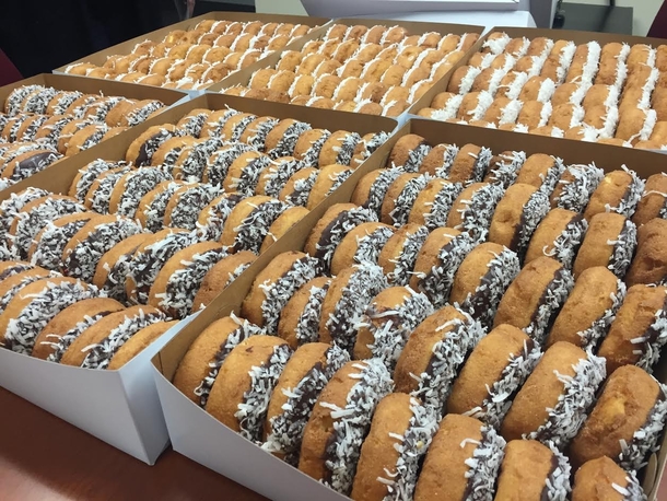 Pic #2 -  Dozen coconut donuts delivered to UW Madison PD Nobody likes coconut donuts