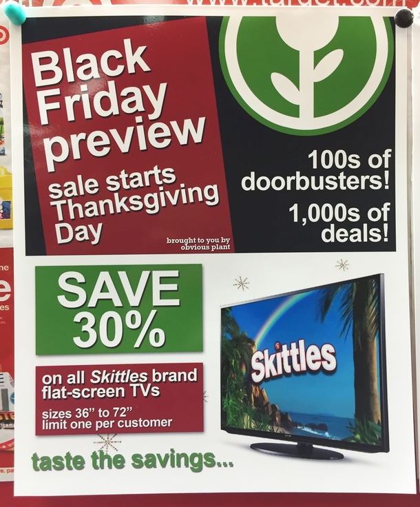 Pic #2 - I added some fake Black Friday deals to this stores weekly in-store flyer