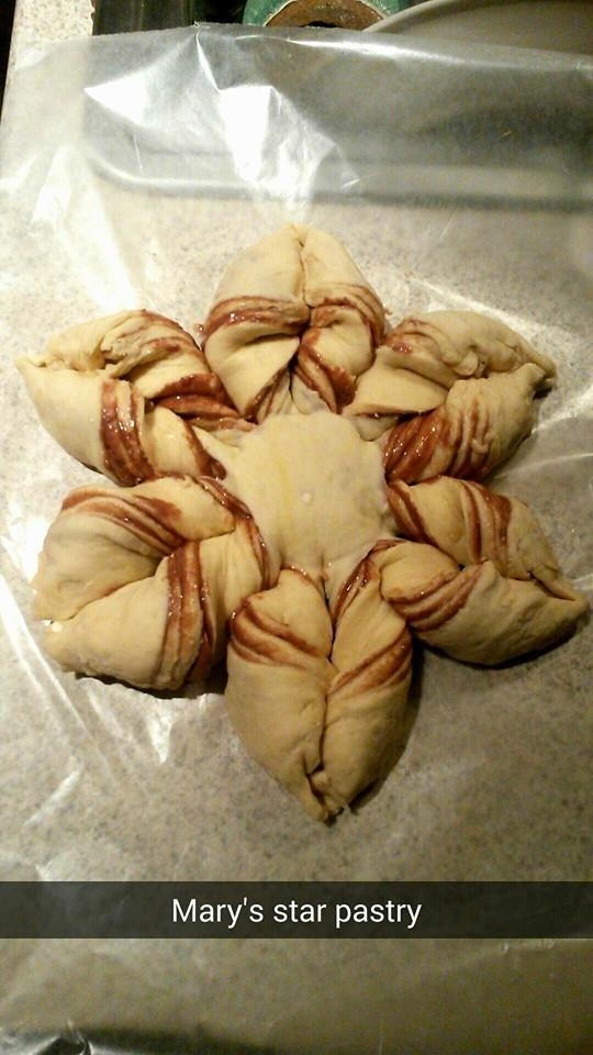 Pic #2 - My sister tried teaching me how to make a star-pastry