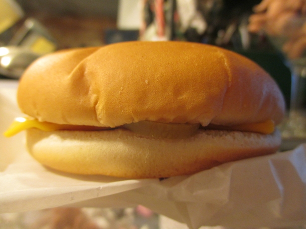 Pic #2 - The McDouble Supposedly there are two patties in there Its hard to believe there is even one