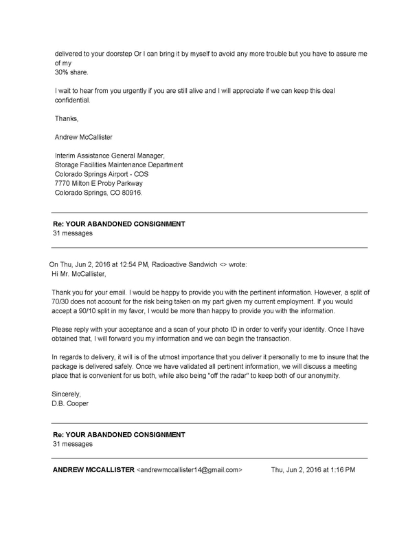 Pic #2 - We decided to respond to a scam email It turned out better than we could have expected