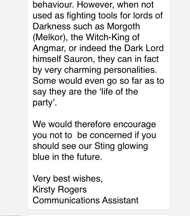 Pic #5 - My friend messaged a weapons museum concerned about the orc threat