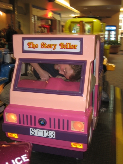 Pic #5 - Over the past few years I have been cramming myself into small childrens rides at the mall 