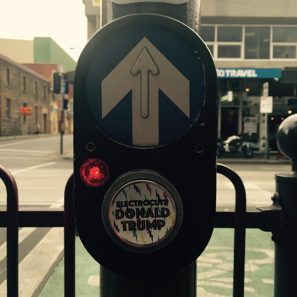 Pic #6 - Workmate put these stickers on crossing buttons around Melbourne