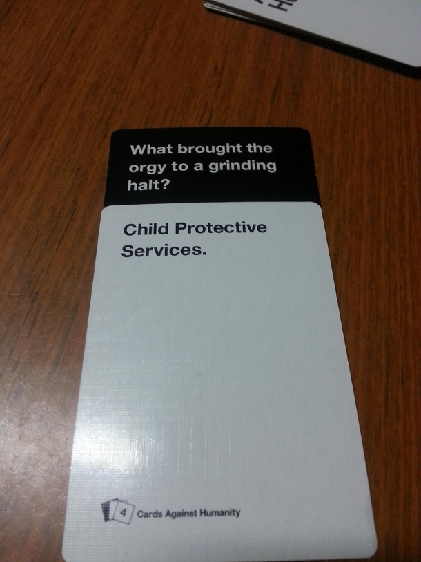 Playing Cards Against Humanity when