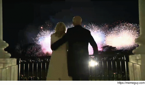 President Joe Biden and First Lady Dr Jill Biden watching the fireworks last night Congrats USA the Cheeto is OUT