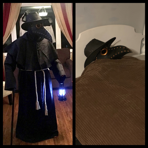 Previewed my Halloween costume for the kids tonight and then tucked it into bed for the wife to find after I left for work Should be interesting since we just finished The Haunting of Bly Manor 