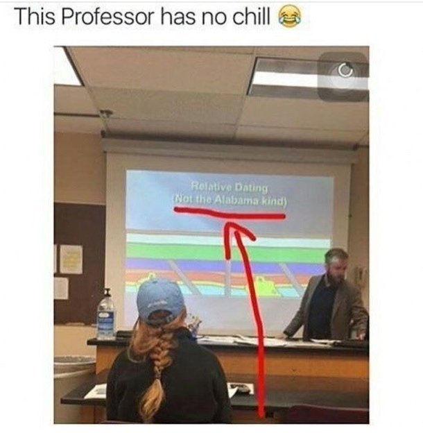 Professor throwing shade