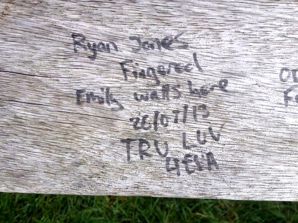 Proving romance isnt dead in Bristol  Seen on a bench overlooking the Clifton Suspension Bridge