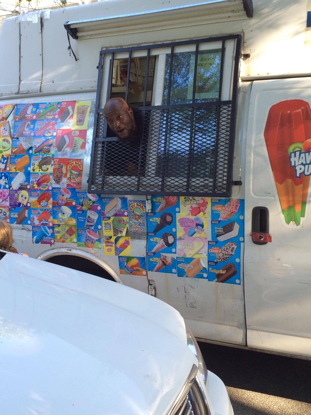 Recently moved to an up-and-coming neighborhood This is our ice cream truck