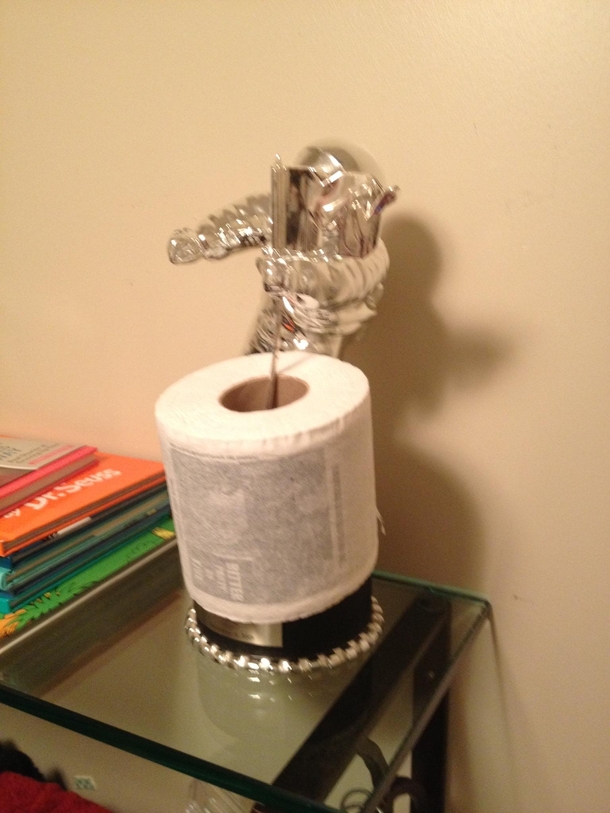 Recently went to a musicians house This was his toilet paper holder