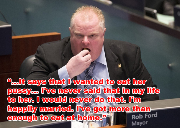 Rob Ford is a funny motherfucker