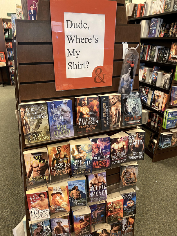 Romance display at my local Barnes amp Nobles I probably laughed too loud