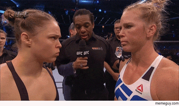 Ronda Rousey not touching gloves