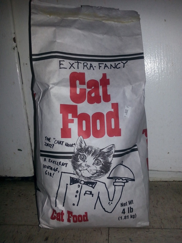 Roommate tried to convince the cats that he didnt get the cheapest possible cat food