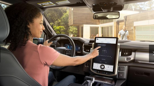 Run over your spouse while distracted by our giant touchscreen from the new Ford Lightning press kit