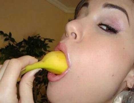 Sasha Grey with a Banana for Scale SFW