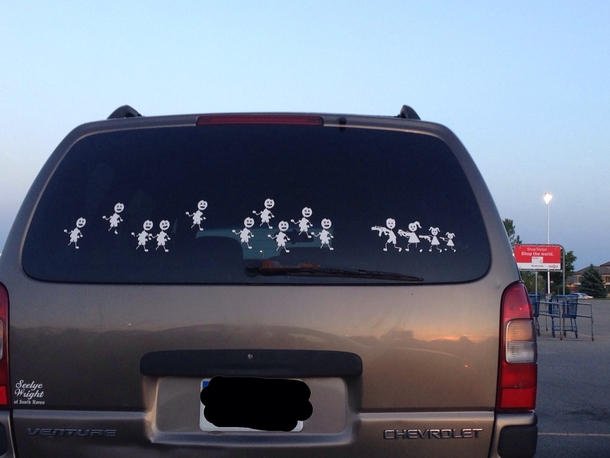 Saw a pretty cool stick figure family today