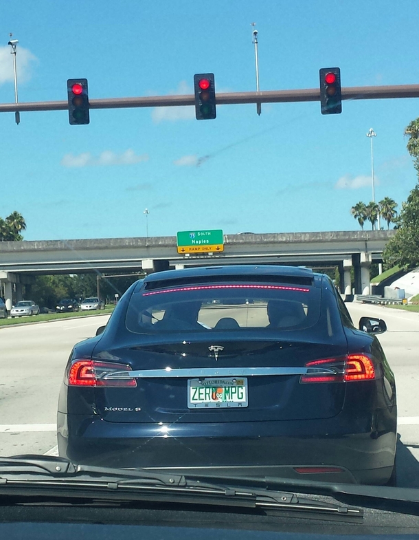 Saw a Tesla Model S today with a fitting license plate