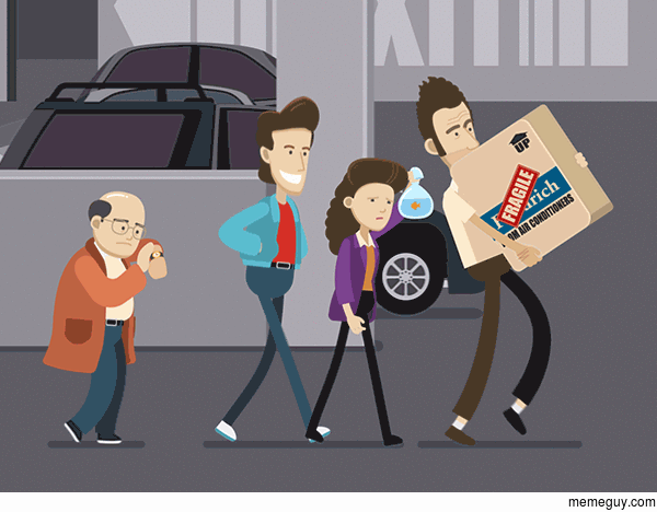 Seinfeld Lost In Parking Garage animated