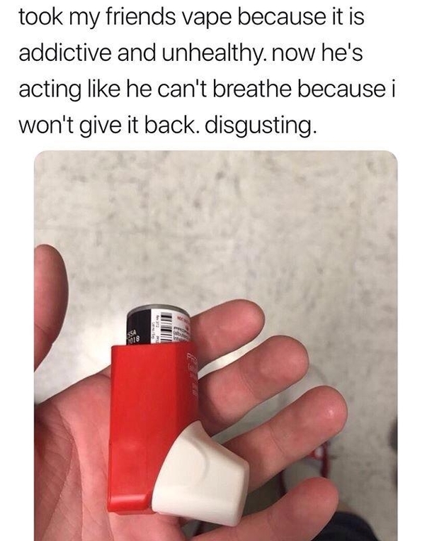 Seriously he needs to stop vaping s