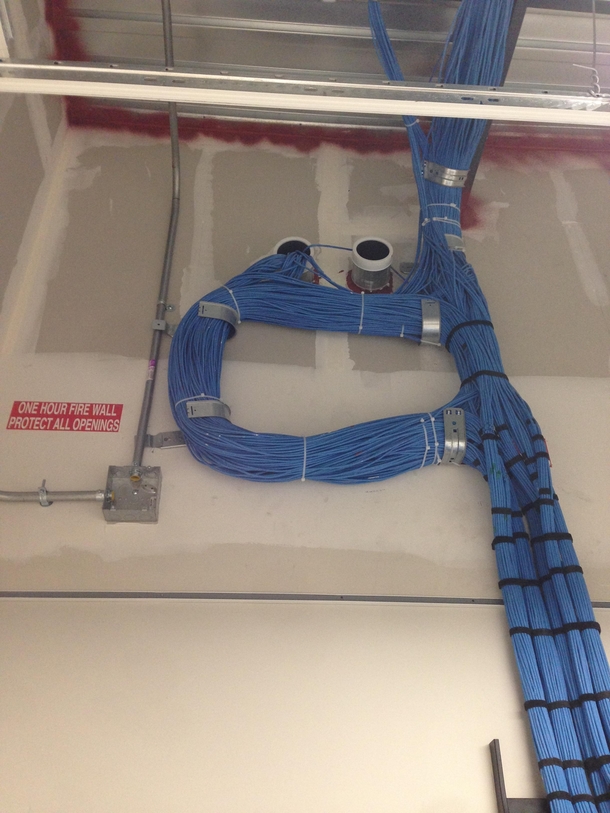Server room cables looks like the Cookie Monster