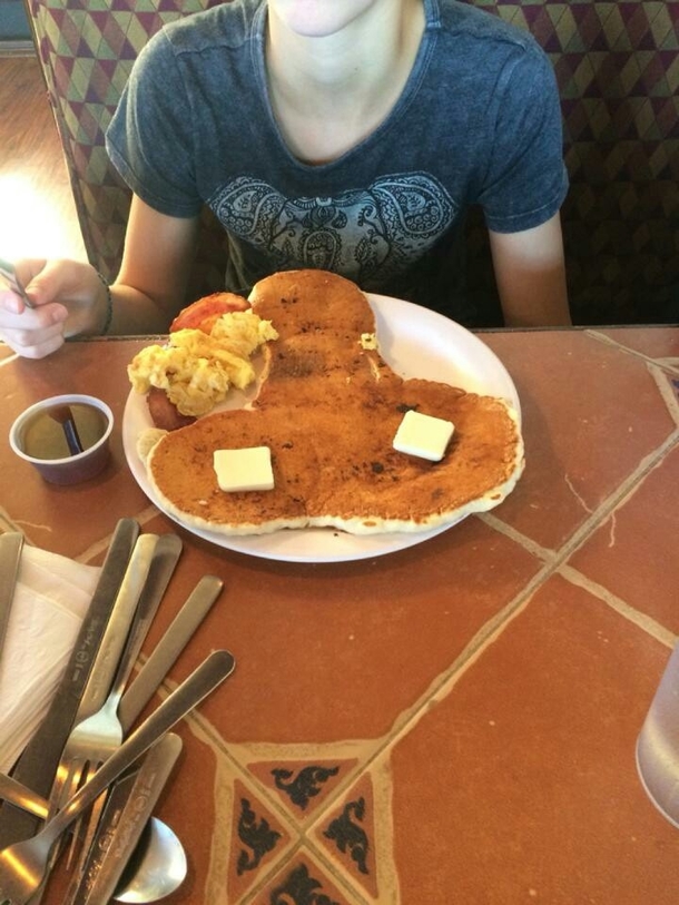 She ordered the mickey mouse pancake