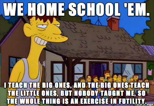 Simpsons Cletus on Home Schooling