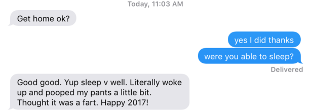 Sisters first texts of the new year