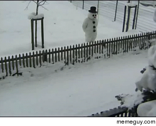 Snowman prank