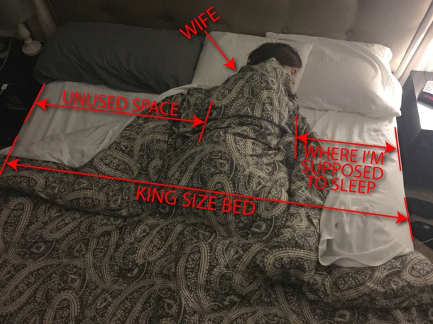 So glad we bought a King size bed