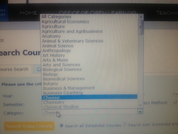 So I was looking through the available courses at my university Sorry for quality