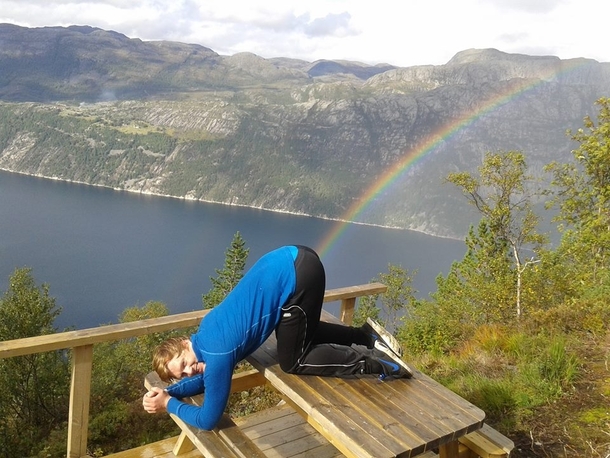 So my friend went on a trip in Norway