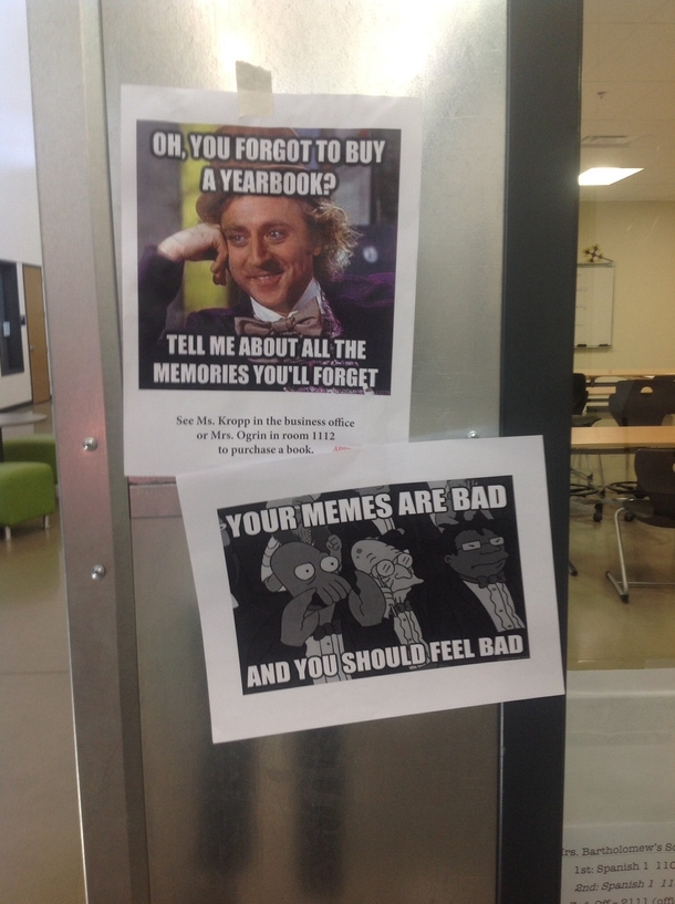 So my school tried to appeal to the students using memes
