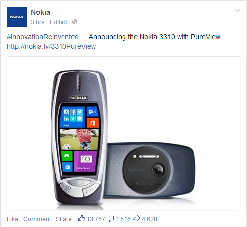 So Nokia just posted this on their Facebook
