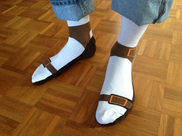 Socks AND sandals Why not cut out the middle man
