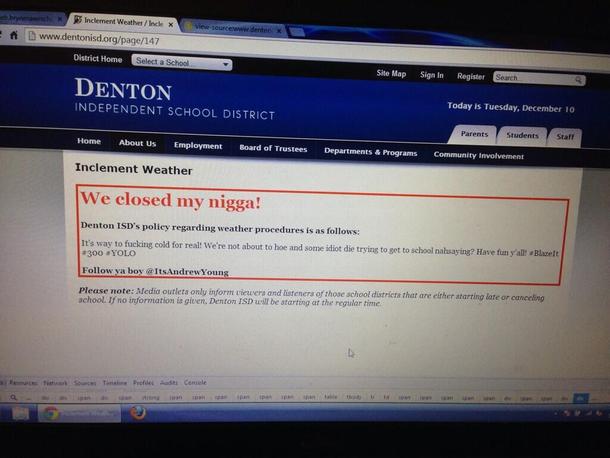 Some kid from my old high school hacked the district website