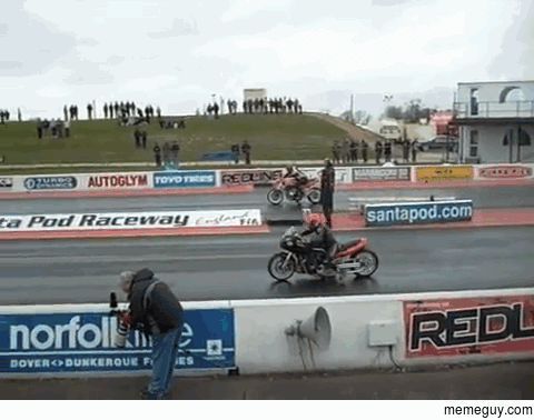 Spectacular crash at the track