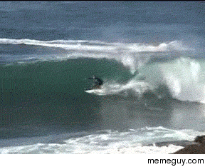 Spectacular surfing wipeout-